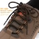 DELELE 2 Pair Round Boot Laces Outdoor Hiking Walking Shoelaces Light Brown Coffee Striped Shoe Lace Work Shoe Strings 59 inch