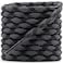 DELELE 2 Pair Round Wave Shape Non Slip Heavy Duty and Durable Outdoor Climbing Shoelaces Dark GrayBlack Hiking Shoe Laces Shoestrings71 inch