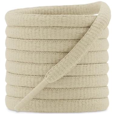 DELELE 2Pair Oval Shoes laces 42 Colors Half Round 14 Athletic ShoeLaces for SportRunning Shoes Shoe Strings Beige 45 inch