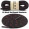 DELELE Round Work Boot Laces 47 inch Black Red Heavy Duty Hiking Shoe Laces for Boots 2 Pair