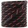 DELELE Round Work Boot Laces 55 inch Black Red Heavy Duty Hiking Shoe Laces for Boots 2 Pair