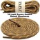 DELELE Round Work Boot Laces 55 inch Light Brown Golden Heavy Duty Hiking Shoe Laces for Boots 2 Pair
