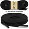 DELELE Solid Flat Shoe Laces Hollow Thick Black Shoelaces for Sneakers 2 Pair 55 inch