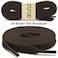 DELELE Solid Flat Shoe Laces Hollow Thick Brown Shoelaces for Sneakers 2 Pair 31 inch