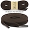 DELELE Solid Flat Shoe Laces Hollow Thick Brown Shoelaces for Sneakers 2 Pair 31 inch