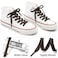 DELELE Solid Flat Shoe Laces Hollow Thick Brown Shoelaces for Sneakers 2 Pair 31 inch