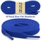 DELELE Solid Flat Shoe Laces Hollow Thick Royal Blue Shoelaces for Sneakers 2 Pair 63 inch