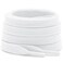 DELELE Solid Flat Shoe Laces Hollow Thick White Shoelaces for Sneakers 2 Pair 31 inch
