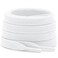 DELELE Solid Flat Shoe Laces Hollow Thick White Shoelaces for Sneakers 2 Pair 31 inch
