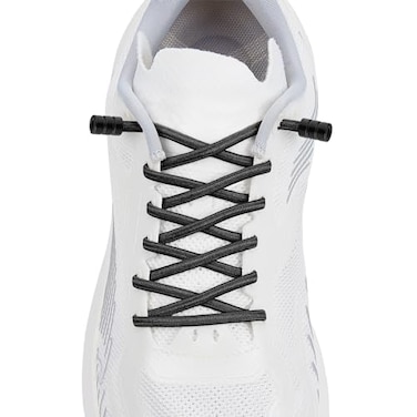 AOLLRUIRLL Elastic No Tie Shoelaces For Kids Adults SneakersOne Size Fits All Black