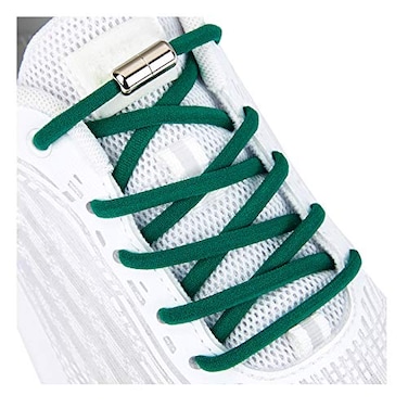 anan520 Elastic Shoe Laces for Kids and Adults SneakersElastic No Tie Shoelaces Green