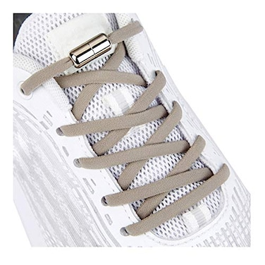 anan520 Elastic Shoe Laces for Kids and Adults SneakersElastic No Tie Shoelaces Grey