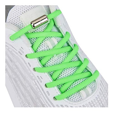 anan520 Elastic Shoe Laces for Kids and Adults SneakersElastic No Tie Shoelaces Neon Green