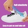 AOLLRUIRLL Elastic Shoe Laces No Tie Shoe Laces Tieless for Kids Adults Elderly One Size Fit All Black