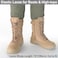 RJ-Sport Extra Long No Tie Shoelaces Elastic Tieless Round Boot Laces for Hiking Shoes Work Boots and Running Sneakers Dark Tan