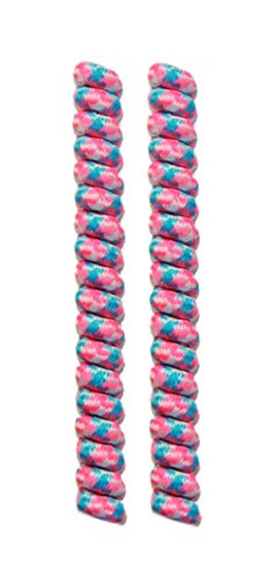 FeetPeople Curly Laces WhitePinkSkyblue