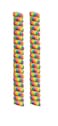 FeetPeople Curly or Twister NoTie Shoelaces 1 Pair Rainbow 6 inches