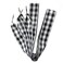 Goodlace 1 Inch Wide Fantastic Flat Checkered Shoelaces Fabric Ribbon Plaid Shoe Laces for Sneaker Sport Shoes 4755 Inch No1 Black 47In120cm