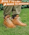 Handshop 2 Pairs Round Boots Shoelaces 35 MM Athletic Replacement Shoe Laces 3063 Shoestrings For Running Sporting Walking Tan 76