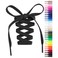 Handshop Flat Shoelaces 516 Shoe Laces Replacements For Sneakers and Athletic Shoes Boots Black 102cm