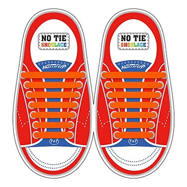 HOMAR No Tie Shoelaces for Kids and Adults Stretch Silicone Elastic No Tie Shoe Laces