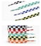 Juipniss Fashion Sneaker Shoe Laces Colors Checkered Grid Flat Printing Shoelaces 40 colored