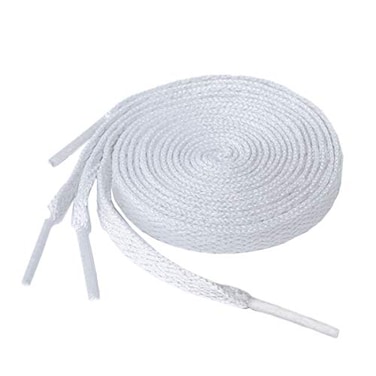 KURISET Flat Shoelaces Sneaker Shoe Lace 2 Pair Flat Shoe String For Canvas Sneaker Athletic Tennis Shoelace Replacements 72 inches 183 cm White