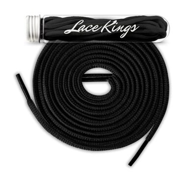 Lace Kings Oval Shoelaces Black 54in
