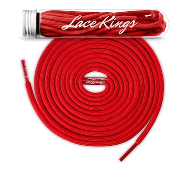 Lace Kings Round Shoelaces Red 27in
