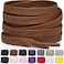 Miscly Flat Waxed Cotton Shoe Laces for Boots Sneakers and Shoes Multiple Lengths and Colors Available Brown 27 69 CM
