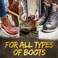 Miscly Round Boot Laces 1 Pair Heavy Duty and Durable Shoelaces for Boots Work Boots Hiking Shoes BlackBrown 72 inches 183 cm