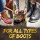 Miscly Round Boot Laces 1 Pair Heavy Duty and Durable Shoelaces for Boots Work Boots Hiking Shoes BlackBrown 72 inches 183 cm