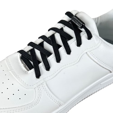 MOCATH 2 Pairs Elastic Shoe Laces for Adults Kids No Tie Shoelaces for Sneakers Stretch Tieless Flat Shoes Strings Black 39Inch