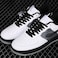 NDTEZUGT 2 Pair Flat Shoelaces 3672 Length Replacement Laces for Air Force 1with 2 Pair Shoe Lace Charms for AF1 Sneakers 516 Wide Shoe Strings Replacement for Jordans 1 Black 54138cm