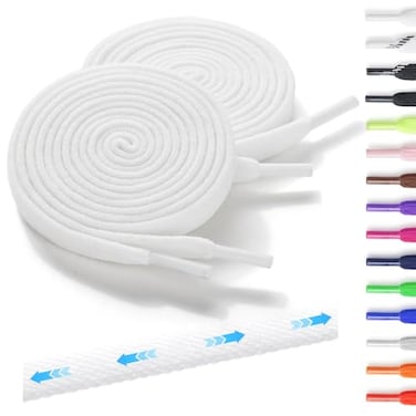 Neo-wows Neowows Elastic Shoe Laces 2 Pairs No Tie Stretch Shoelaces for Sneakers Slip On Laces for Kids Adults