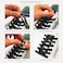 nikwesm Magnetic No Tie Elastic Shoe Laces for Kids Adults No screw One Size Fits All Black gold