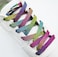nikwesm Magnetic No Tie Elastic Shoe Laces for Kids Adults No screw One Size Fits All silver rainbow