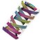 nikwesm Magnetic No Tie Elastic Shoe Laces for Kids Adults No screw One Size Fits All silver rainbow