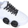 Olukssck 2 Pairs Flat Glitter Shiny Metallic Shoe Laces for Sneakers 25 Wide Sequin Athletic Shoelaces Black 55 inch140cm