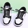 Olukssck 2 Pairs Flat Glitter Shiny Metallic Shoe Laces for Sneakers 25 Wide Sequin Athletic Shoelaces Black 55 inch140cm
