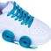 Olukssck 2 Pairs Flat Glitter Shiny Metallic Shoe Laces for Sneakers 25 Wide Sequin Athletic Shoelaces Blue 47 inch120cm