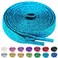 Olukssck 2 Pairs Flat Glitter Shiny Metallic Shoe Laces for Sneakers 25 Wide Sequin Athletic Shoelaces Blue 47 inch120cm