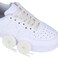 Olukssck 2 Pairs Flat Glitter Shiny Metallic Shoe Laces for Sneakers 25 Wide Sequin Athletic Shoelaces White 47 inch120cm