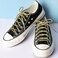 Olukssck 2 Pairs Glitter Metallic Shiny Shoe Laces Round Sequin Shoelaces Shoestrings for Sneakers Boots and Hightops Light Gold 47 inch120cm