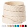 Olukssck 2 Paris 12 Wide Flat Shoe Laces for Sneakers Poly Cotton Fat Shoelaces Replacement Shoe Strings Cream 47inch120cm