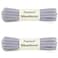 Puzeam 2 Pairs Oval Athletic Shoelaces 33 Colors 14 Half Round Shoe Laces for Sneakers Light Gray 80