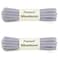 Puzeam 2 Pairs Oval Athletic Shoelaces 33 Colors 14 Half Round Shoe Laces for Sneakers Light Gray 80