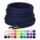 Puzeam 2 Pairs Oval Athletic Shoelaces 33 Colors 14 Half Round Shoe Laces for Sneakers Navy Blue 80