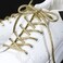 ShinefromCloud Glitter Metallic Shiny Shoelaces Round Boots Shoestrings for Sneakers Hiking Work Running Shoes Gold 39100CM