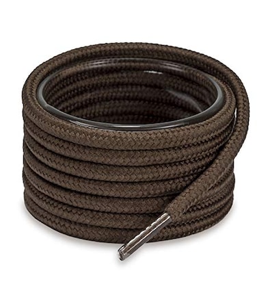 Shoemate Solid Color Round Shoe Laces for Sneakers Boots and Athletic Shoes Shoe Strings Brown 48122cm 13KaFei ROD12213